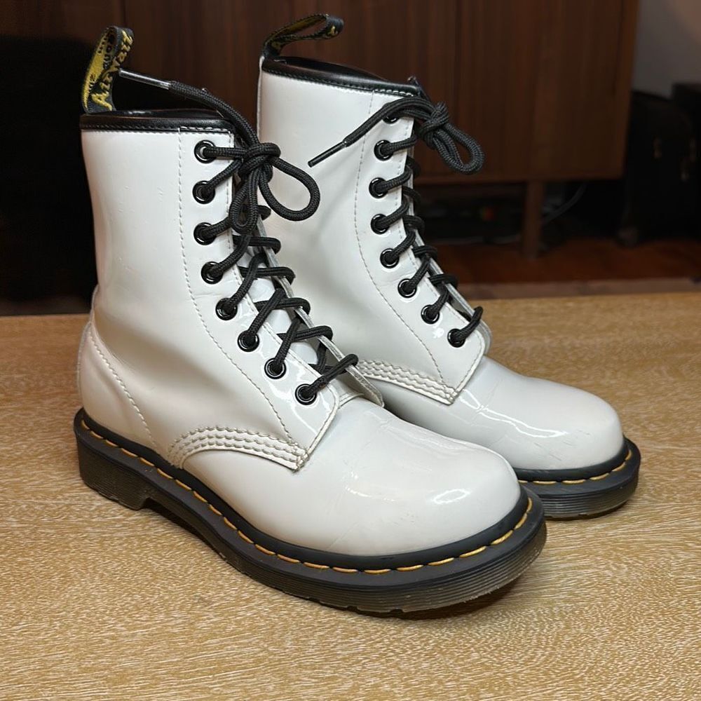 Dr. Martens 1460 Patent Leather Lace Up Boots